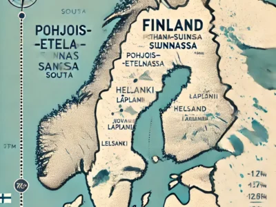 Suomen pituus pohjois-eteläsuunnassa