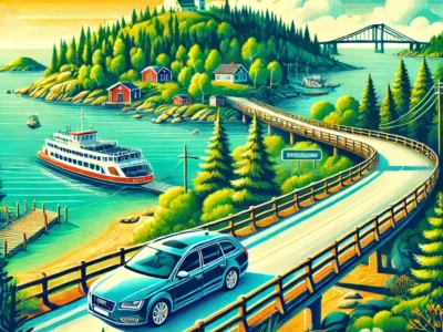 Saariston rengastie autolla