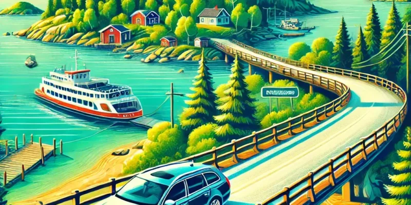 Saariston rengastie autolla