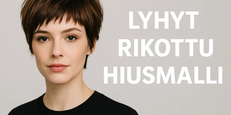 Lyhyt rikottu hiusmalli